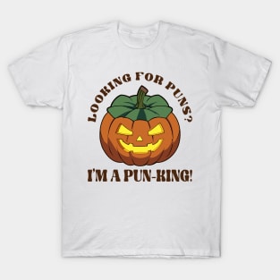 Pumpkin Looking For Puns Funny Halloween T-Shirt